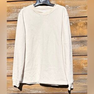 Goodfellow & Co Men's Off-White Long Sleeve Thermal Tee M